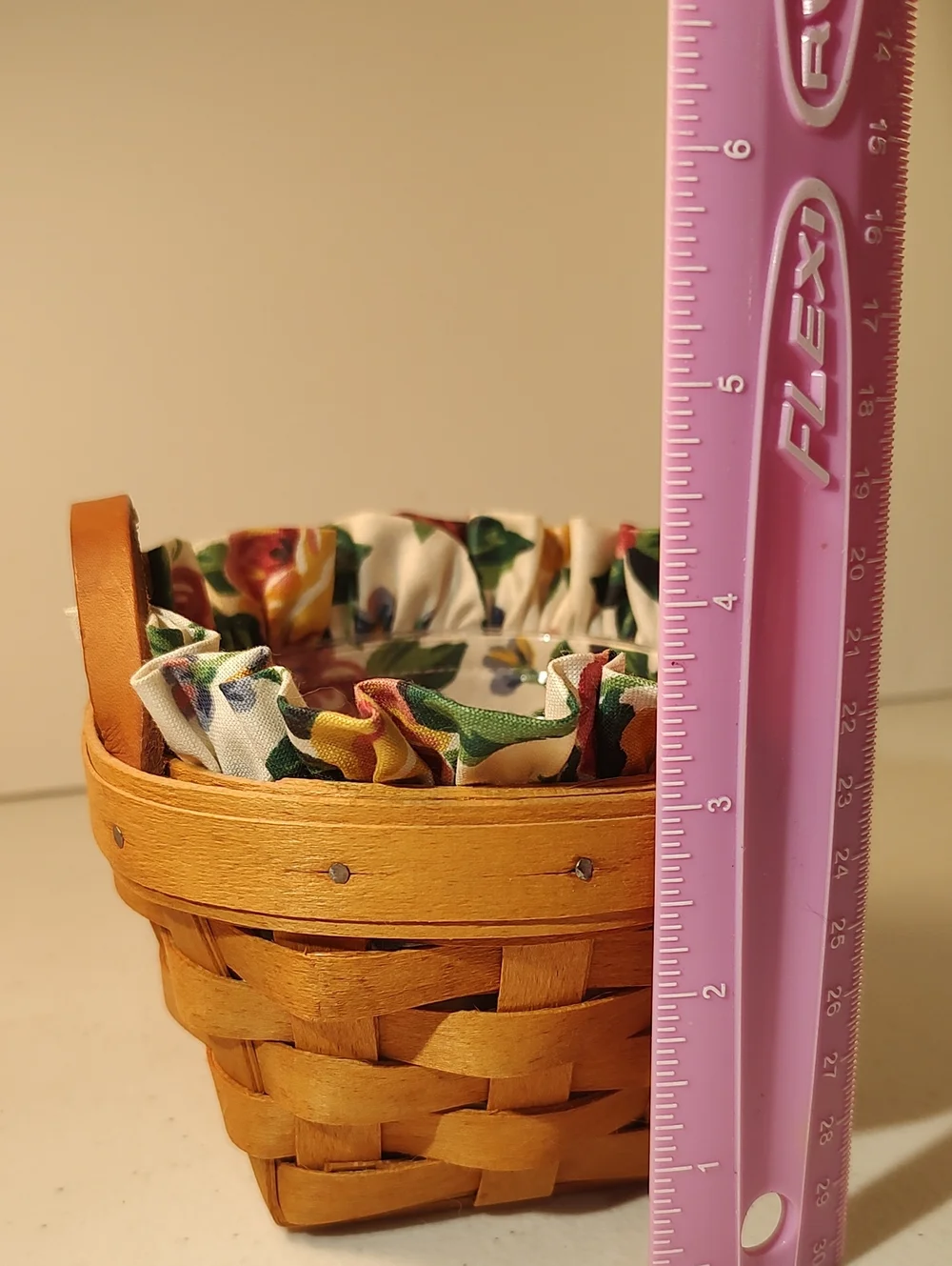 Longaberger 1995 Hostess Thyme Basket, Liner And Plastic Protector